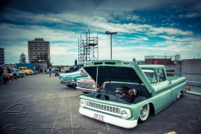 lowered, airbags, pickup, green pickup, chevy pickup